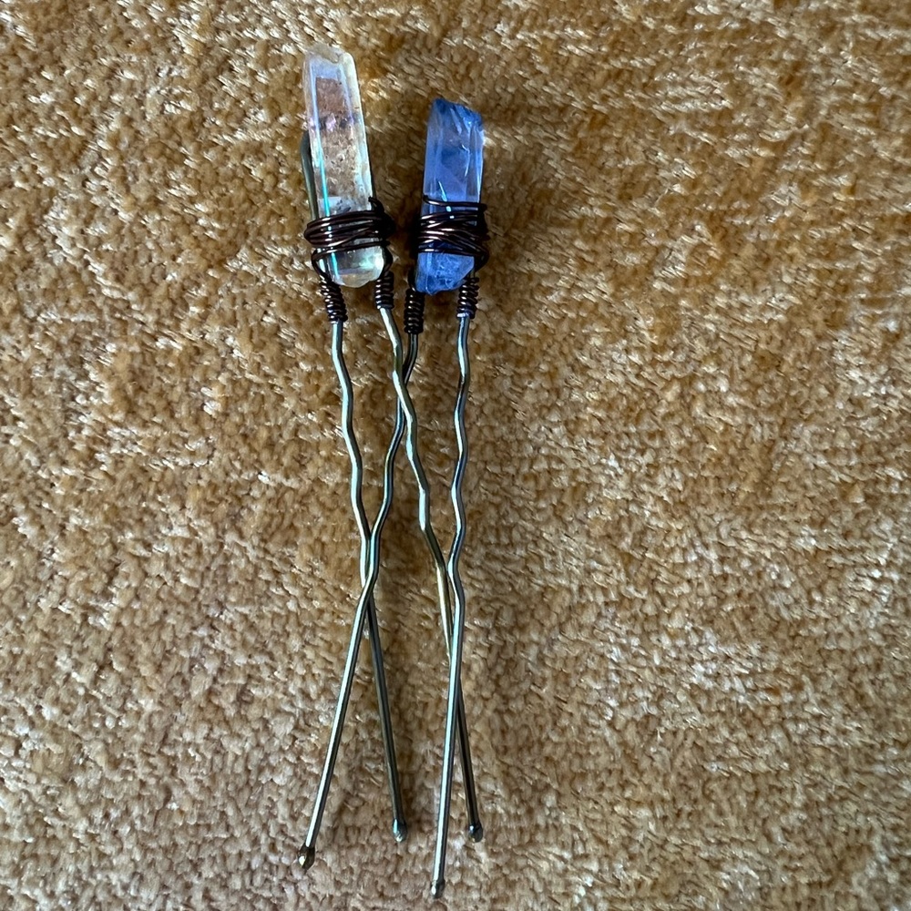 Quartz Hair Pins